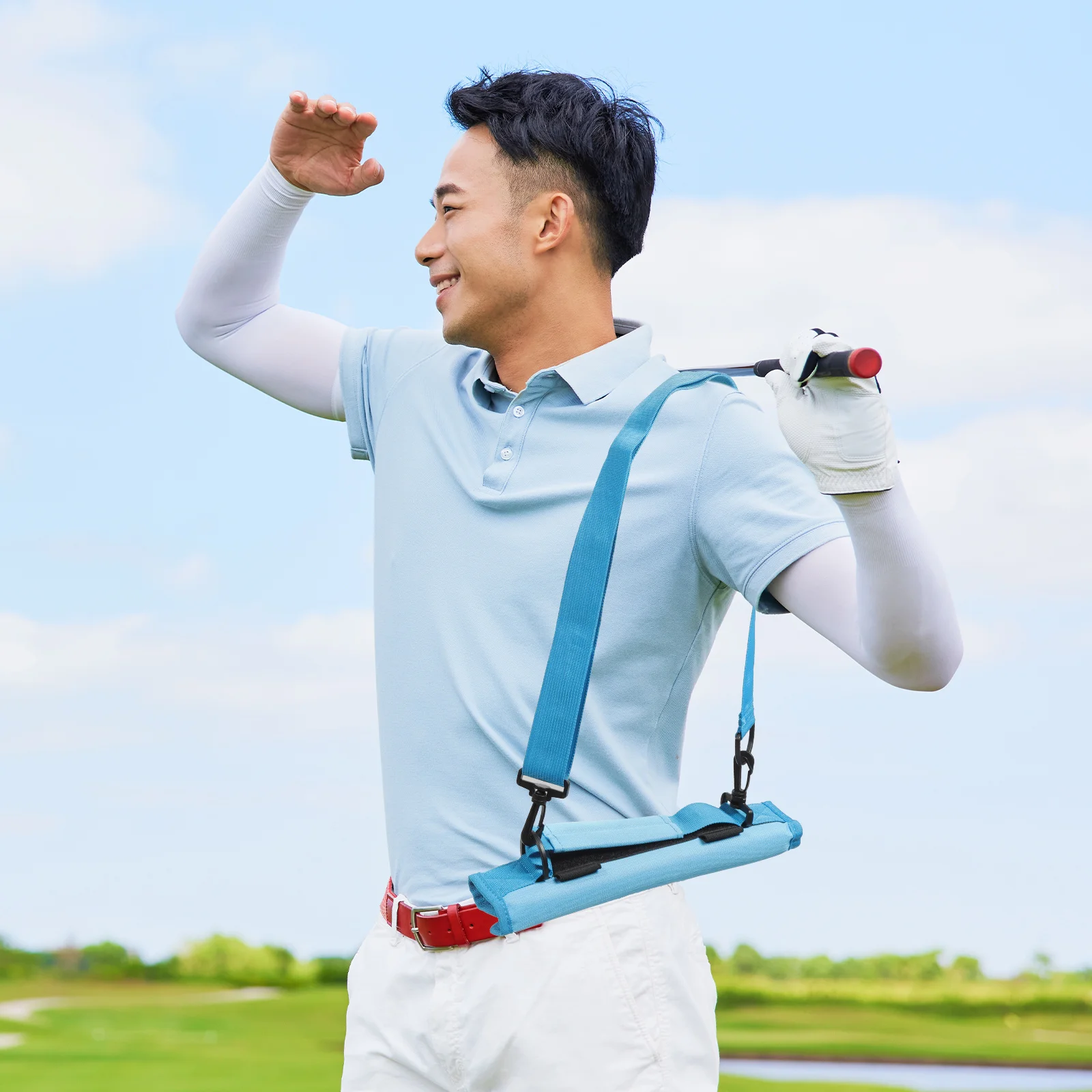 

Canvas Golf Bag Stylish Golf Club Travel Carrier Portable Golfing Supplies Organizer Reusable Club Bag for Airline Travel