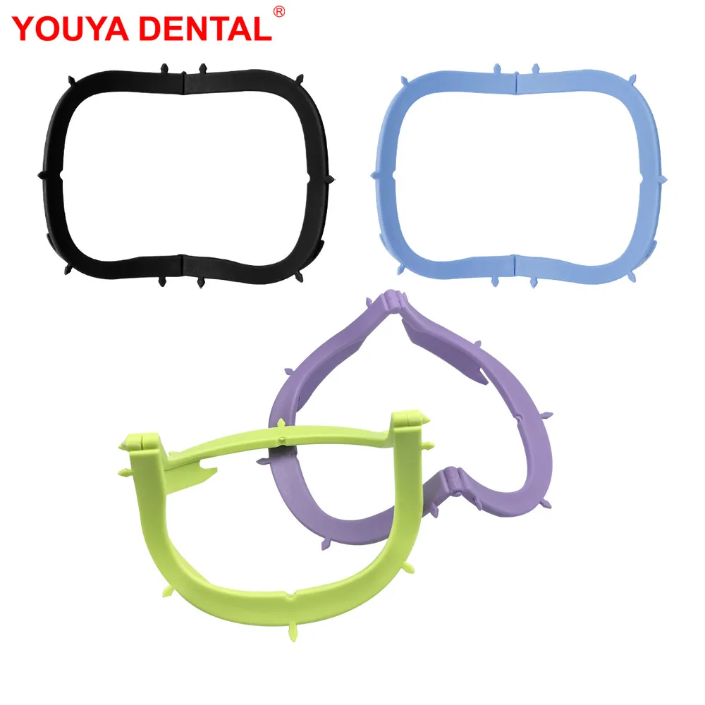 Foldable Dental Rubber Barrier Folding Mouth Support Frame Plastic Rubber Dam Sheets Bracket For X-Ray Clinic Oral Surgery Tools