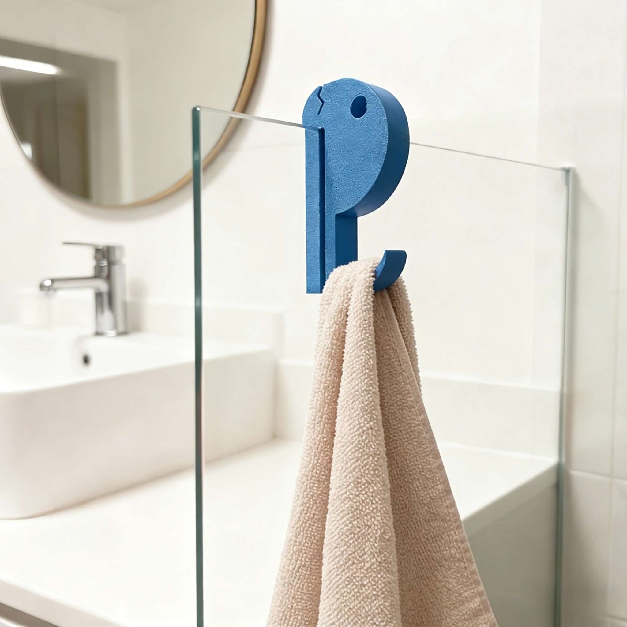 Ganchos creativos para toallas, toallas de baño, bolas de baño, colgador de toallas para puerta de baño, diseño de ballena, para almacenamiento en la cocina.