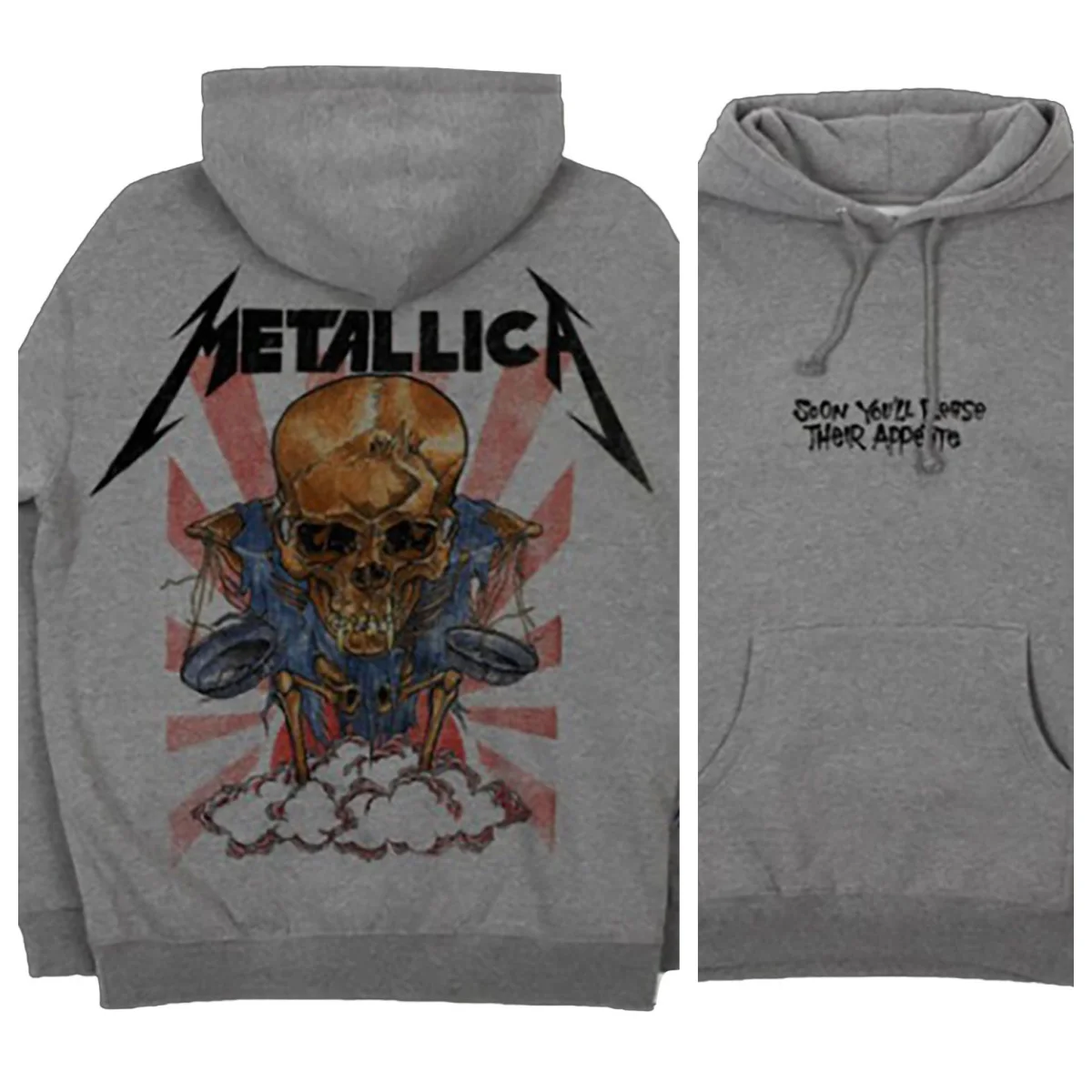 ميتاليكا الملحق مقنعين البلوز الجرافيك طباعة الرجال والنساء فضفاض الدافئة هوديس عارضة الخريف والشتاء الأزياء الفاخرة #1