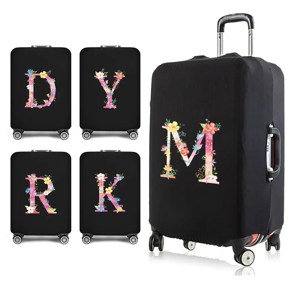 

Travel Essentials Luggage Bags Protective Cover Pink 26 Letter Print 18-32 Inches Elastic Suitcase Case Traveling Accessories