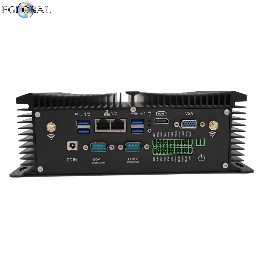 Eglobal Intel 8e Gen Industriële Mini Pc I7-8550U/I5-8250U 32G Ram 512G Ssd Desktop Computer Dual Lan Dual Com Win10/Linux Pcs