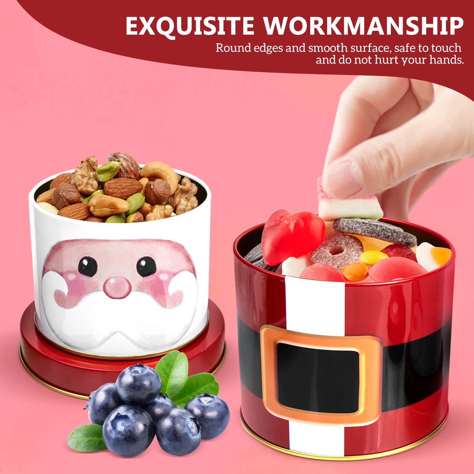 

Christmas Cartoon Tinplate Candy Box Compact Storage Container Candy Holder Gift Box Christmas Sweet Case Tinplate Can