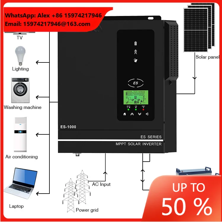 Anern 1000w 1500w 4000w 5000w Grid Tie Mppt Off Grid Invert Hybrid Solar Inverter
