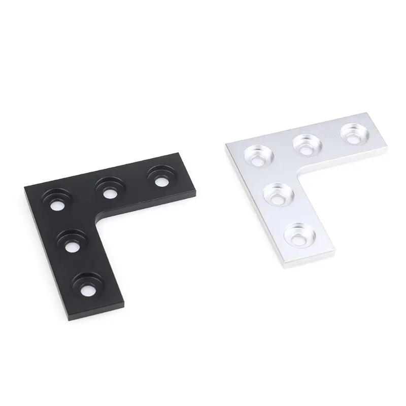 China Manufacturer 5 Hole L Type Joining Connector Plate Flat Plate Corner for 2020 Aluminium Extrusion Profile