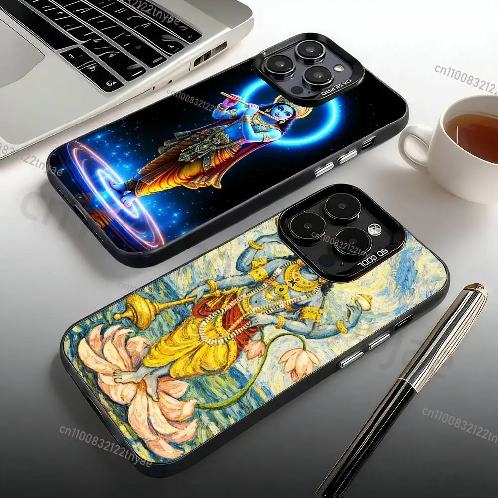 

Krishna Indian God Lord Premium Phone Case For iPhone 17,16,15,14,13,12,11,Pro,Max,Plus,Mini, Matte Shockproof Case