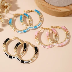 1PC Retro Bohemian Style Japanese High Quality Miyuki Fine Rice Bead Fashion Earrings