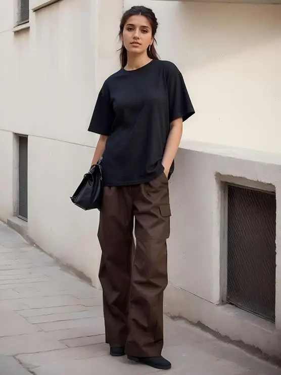 Women T Shirts 2025 New Four Seasons Solid Color Short Sleeve 100% Cotton T Shirts Casual Breathable Tees Girl Sports Y2k Tops