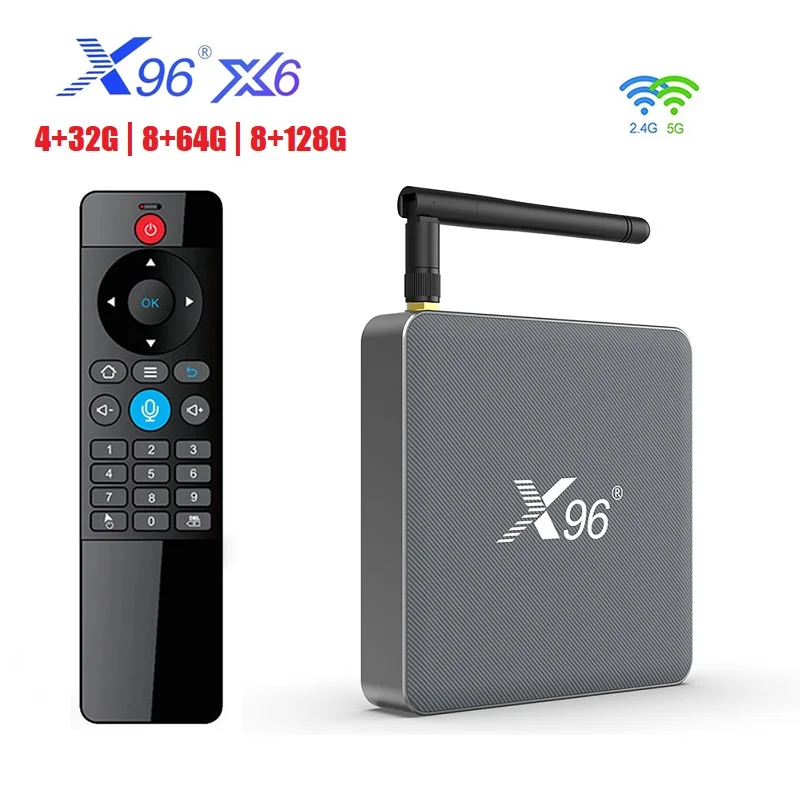 

X96 X6 TV Box 8GB 128GB Android 11.0 Rockchip RK3566 Support 4K USB3.0 2T2R MIMO 5G Dual Wifi 1000M 4GB 64 Media player Set Top