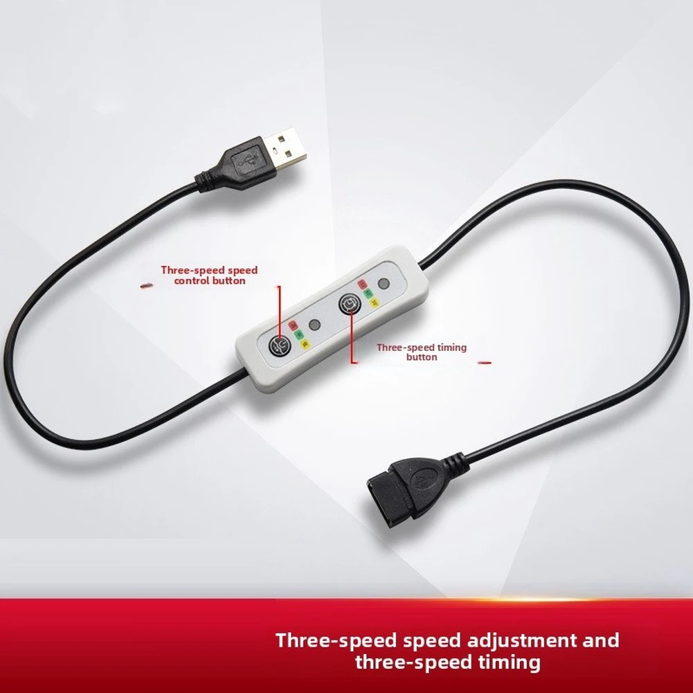 Timing Extension Cable USB 2.0 Compatible with Fans Desk Lamps and Mobile Phones for On Demand Power Scheduling