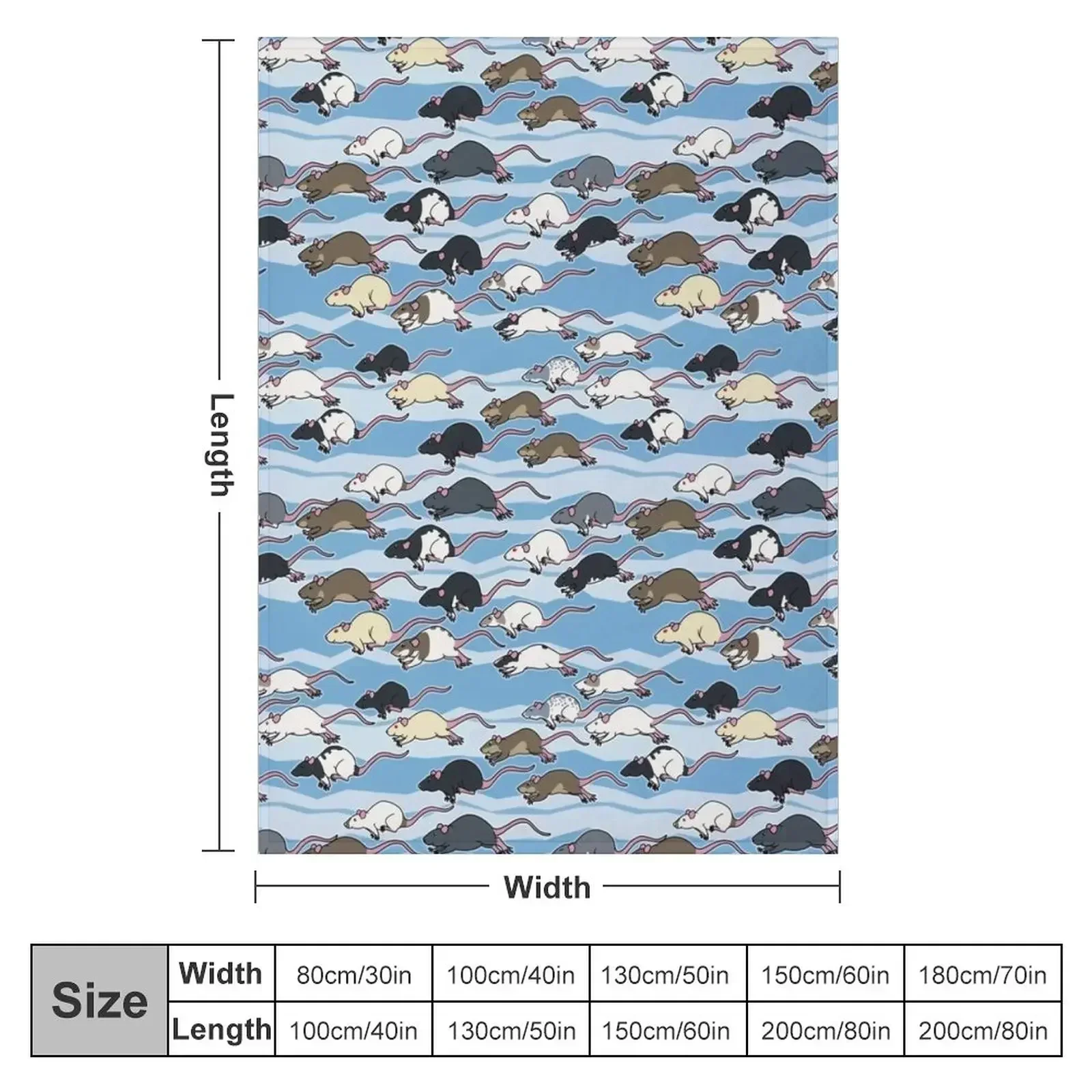 Blue Rat Run Throw Blanket christmas decoration Sleeping Bag Picnic Blankets