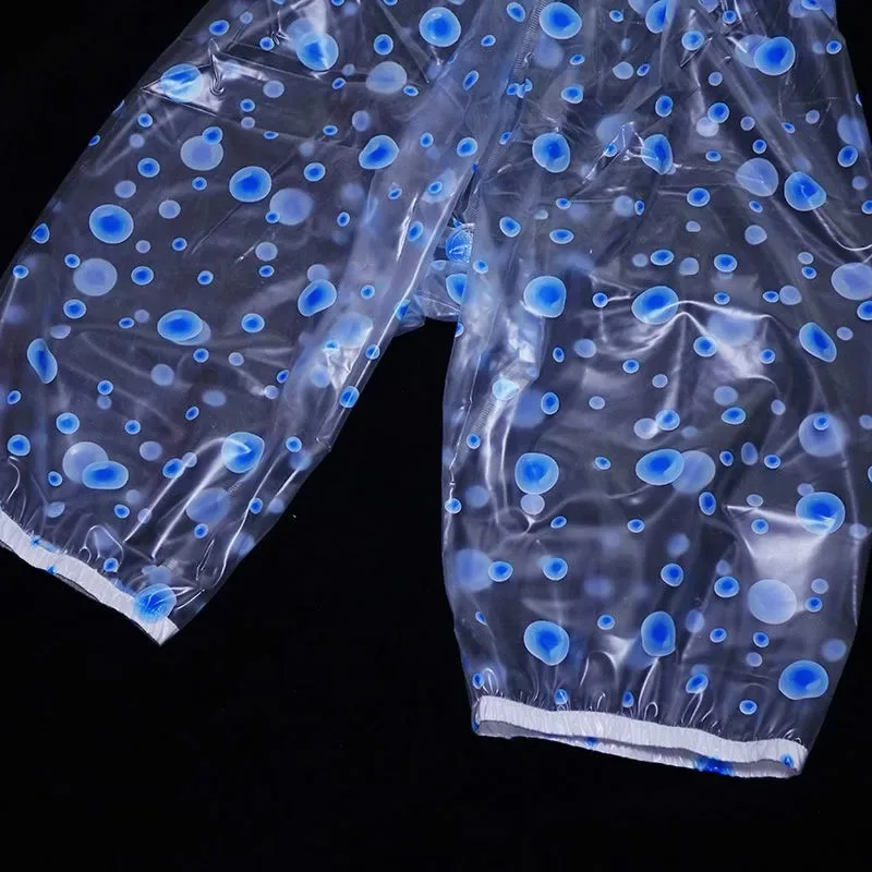 Sexy Transparent Polka Dot PVC Plastic Pants Ultra Soft Smooth Silent ABDL Shorts Waterproof Couple Adult Baby Diaper Panties