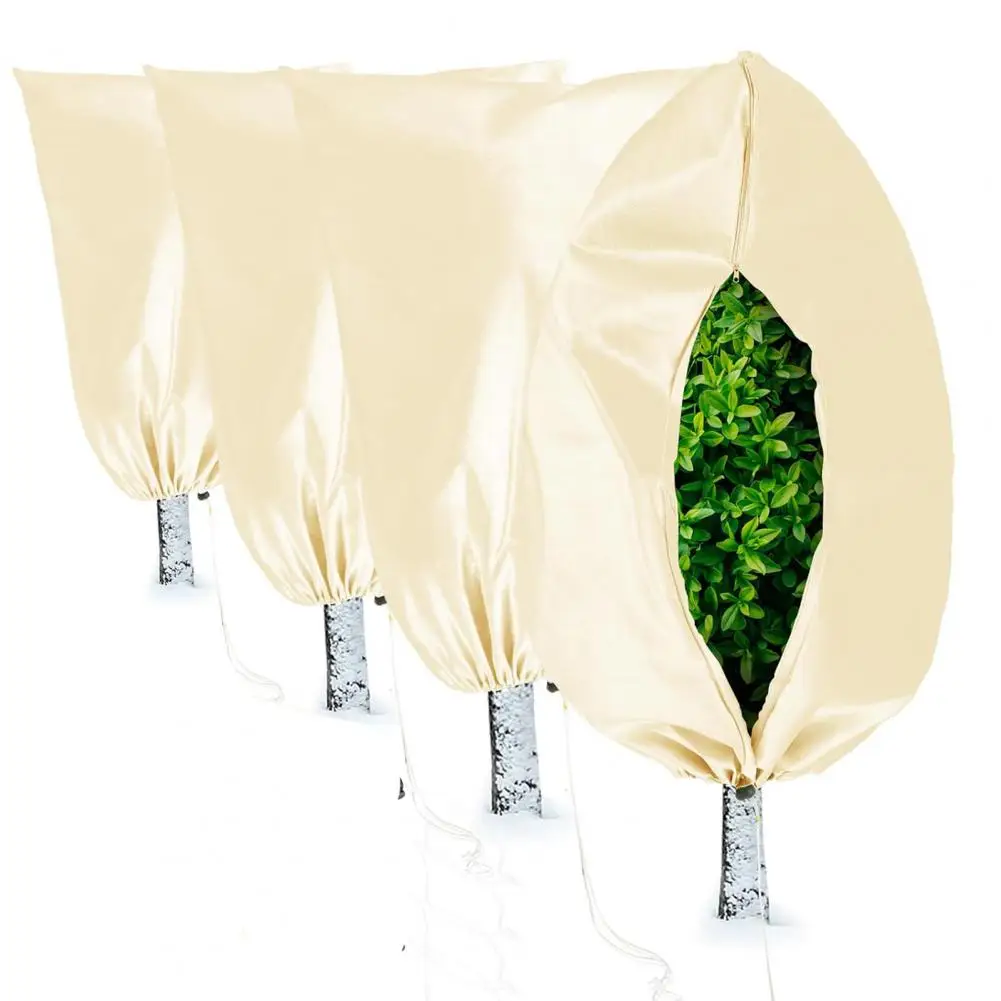 Drawstring Plant Weather Plant Winter Plant Zipper Bags for Outdoor Shrub Bushes Fruit Trees for Garden