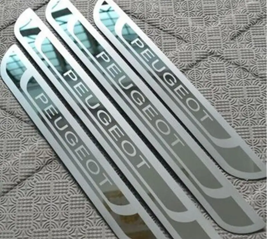 Stainless Steel Door Sill Scuff Plate Fit for Peugeot 308 408 508 3008 2008 307 auto accessaries car styling cover