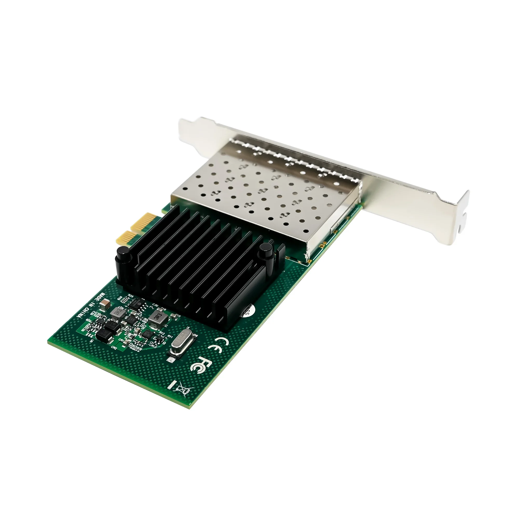 SUNWEIT ST7407 PCIE X1 1G Placa de rede NIC de fibra óptica de porta quádrupla Chipset 350AM4 para uso em servidor com fio interno em estoque