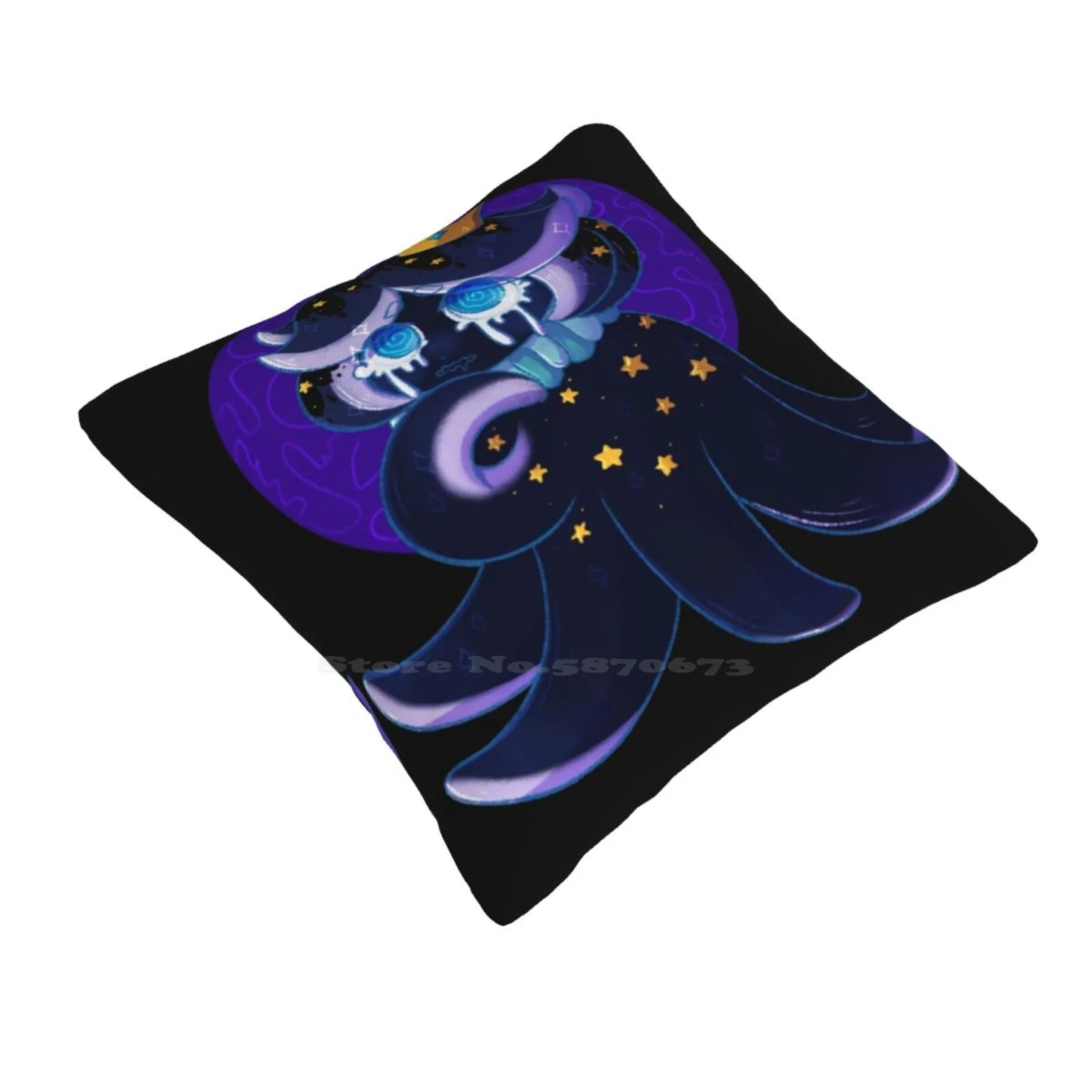 Squid Ink Cookie Throw Cushion Pillow Cover Crob Cookie Run Ovenbreak Squid Ink Cookie