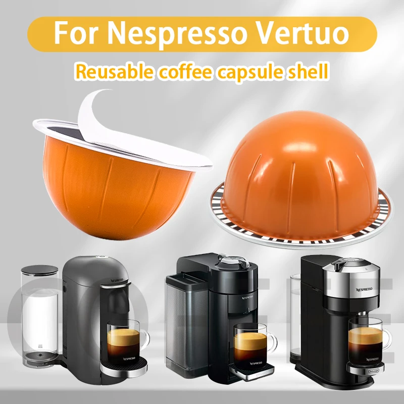 Compatible with Nespresso Vertuo coffee capsule machine DIY, recyclable coffee Vertuo capsule shell