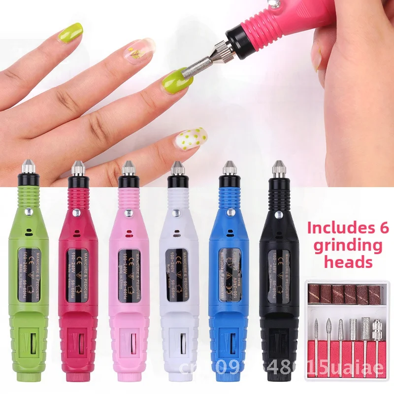 Mini stylo de polissage d'ongles électrique pour l'élimination des peaux mortes-rectifieuse Rose rouge et Rose avec plusieurs Options de couleur pour