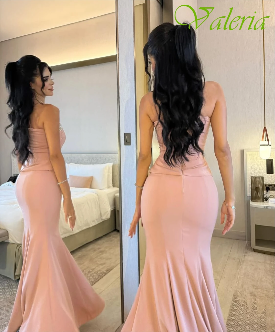 ชุดราตรีทรงเมอร์เมดแบบสั่งตัด ไม่มีสาย ไม่มีแขน สไตล์โมเดิร์นคลาสสิก ดีไซน์ประณีต คุณภาพสูง ชุดราตรีแบบดารา ชุดออกงานแฟชั่น