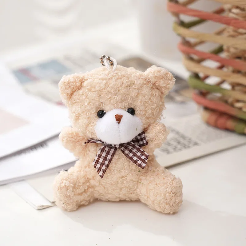 Mini Ours en Peluche Mignon et Doux pour Enfant, Décoration de Noël et de Mariage, Porte-clés, Pendentif au Beurre