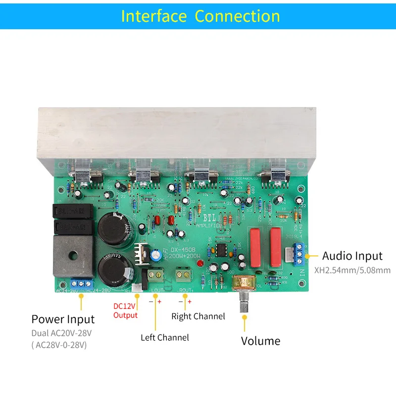 UNISIAN 200W TDA7294 Audio Amplifier Board 2.0 Channel BTL 200W+200W Class-AB High Power Amplifiers