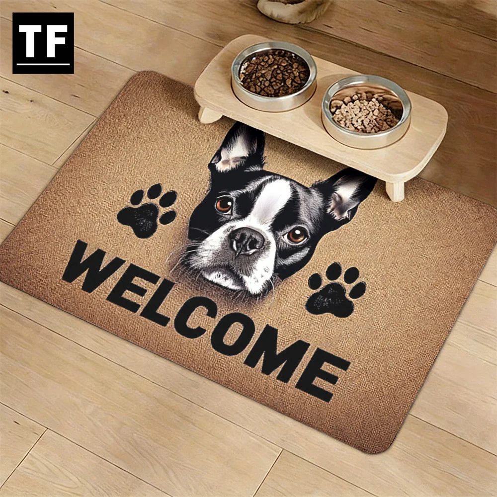 Boston Terrier Pattern Pet Placemats, 