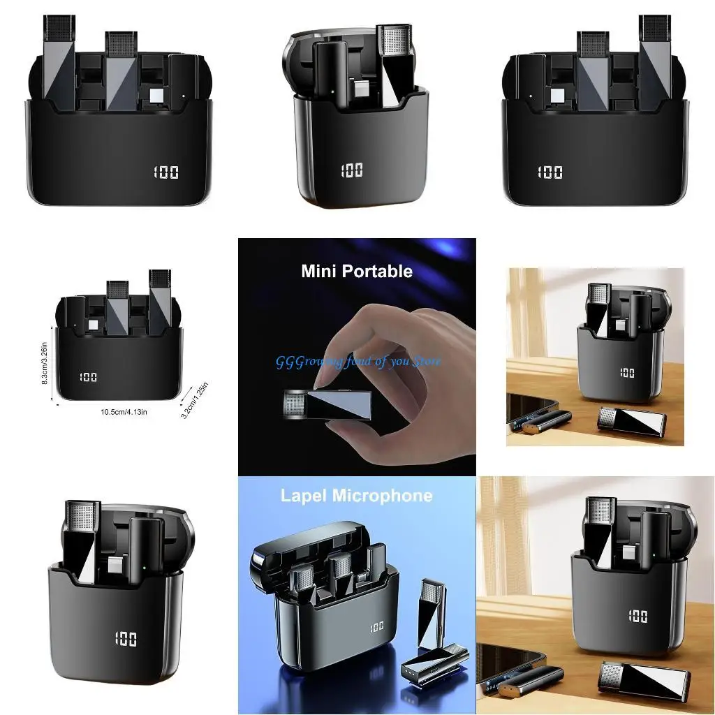 

H9EB Wireless Lavalier Microphones Lapels Mic for Mobile Recording and Broadcasting