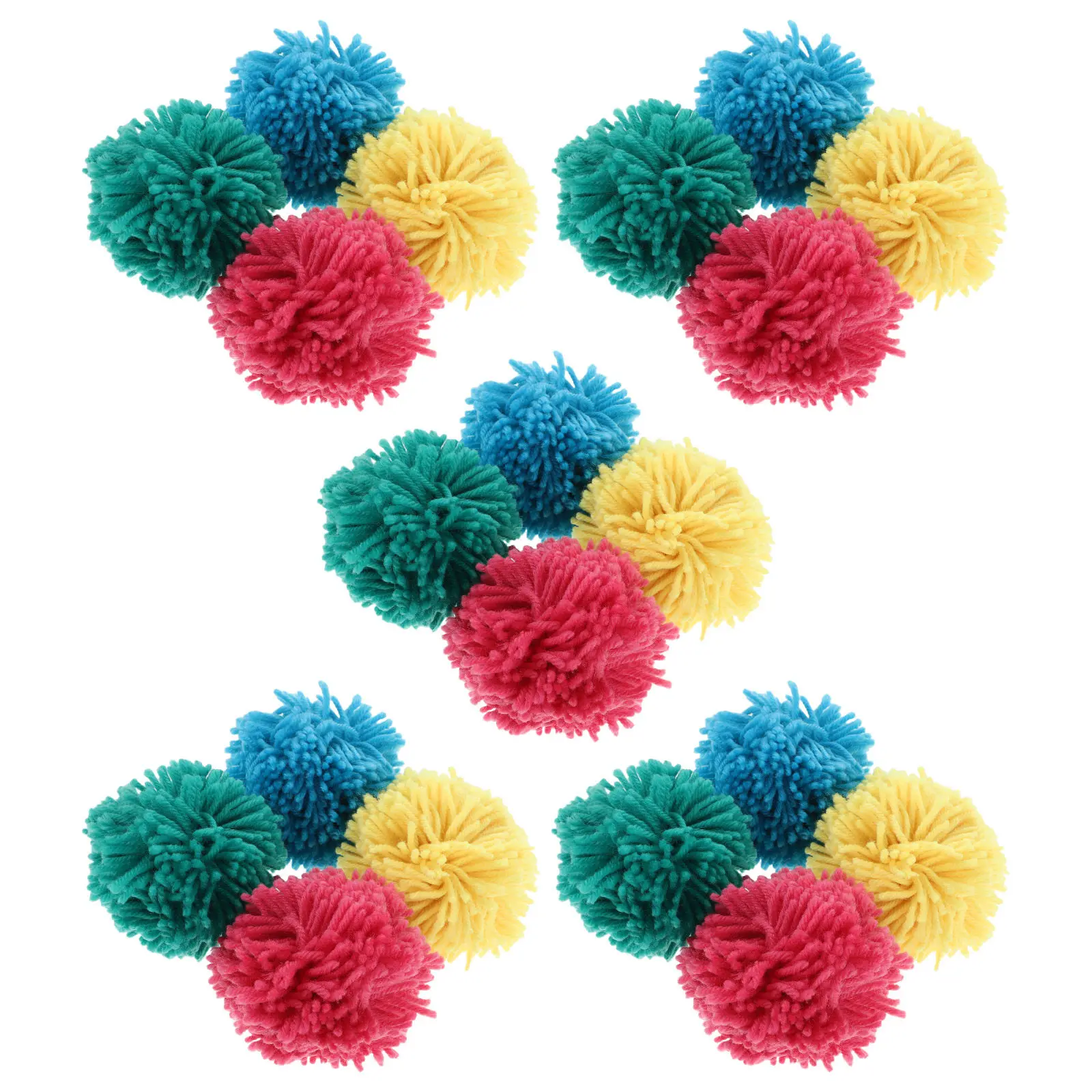 20Pcs Soft Yarn Dodgeball Set 9Cm Diameter Colorful Playground Ball for Outdoor Sports Equipment Physical Education School