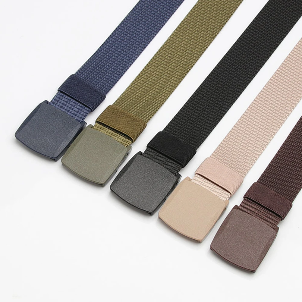 

2 Pcs Canvas Belt Gym Belts for Men Slim Buckles but Waist Outdoor Training Casual Man