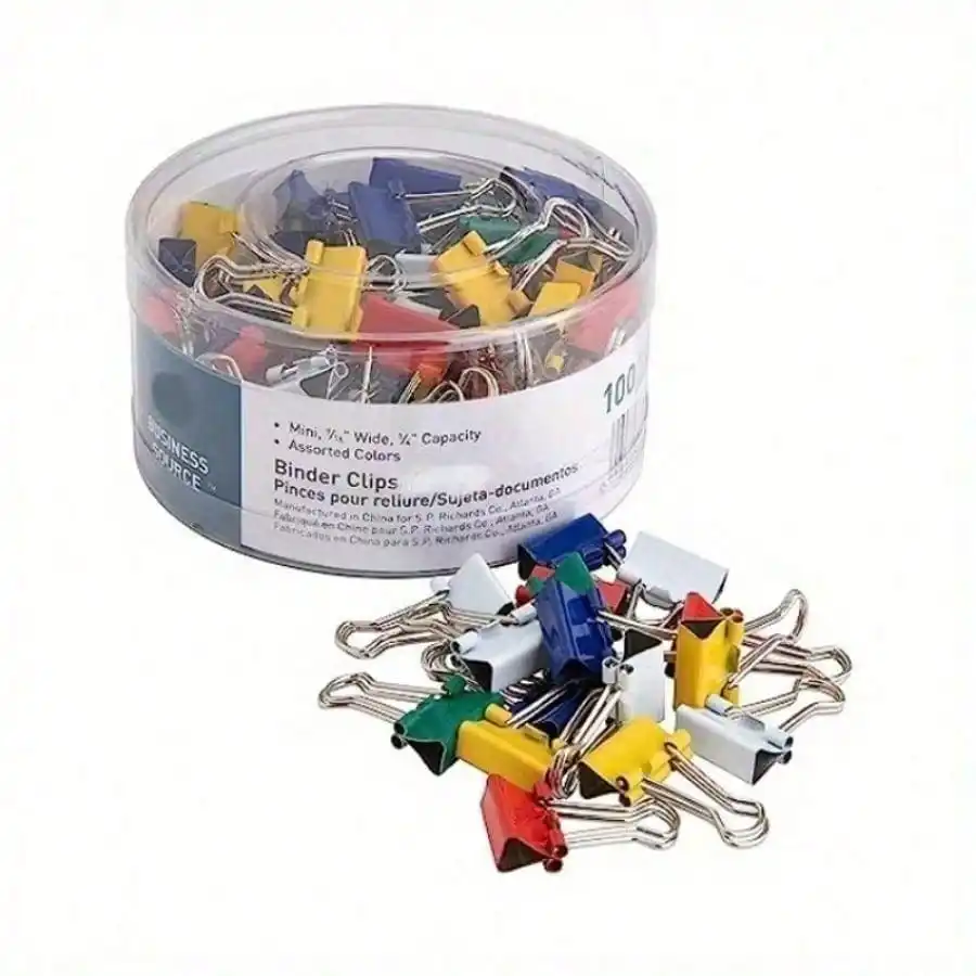 30PCS 2025 15mm Binder Clips  Colorful Clamps For Documents/Exams