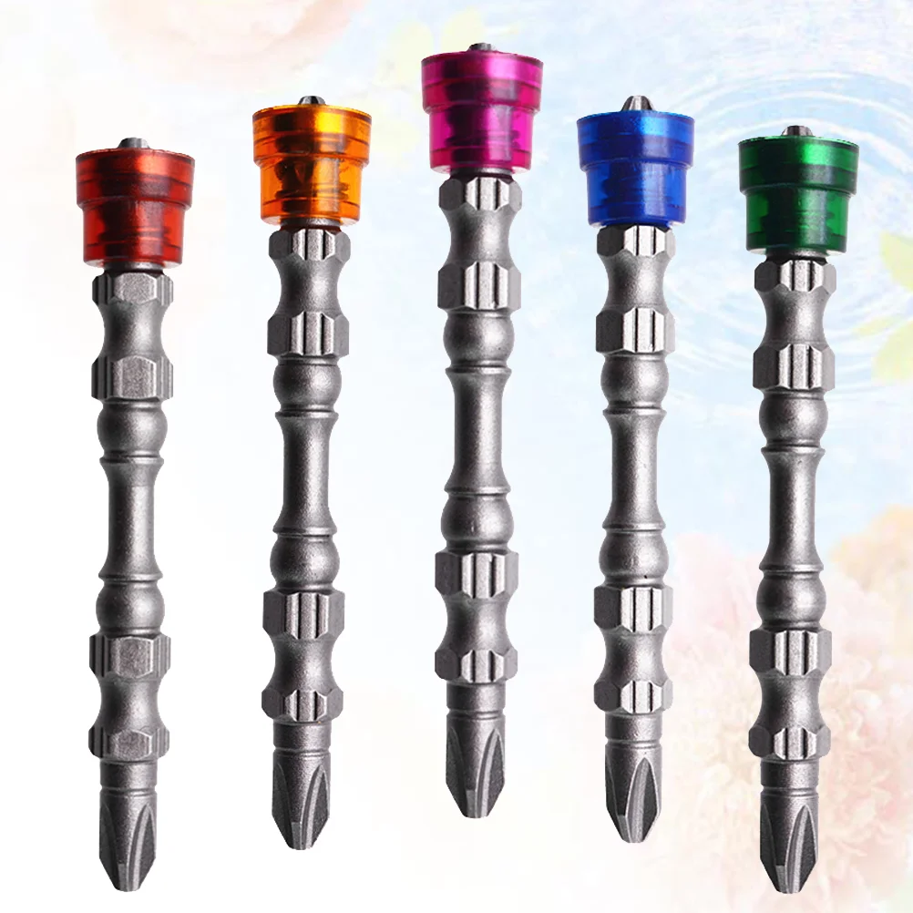 5 PCS Hand Screwdriver Compatible Long Bits Double-Headed Batch Electric Drill Tip