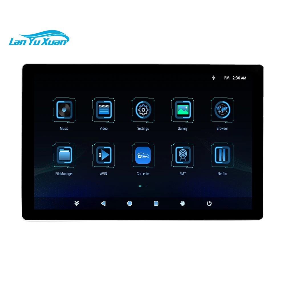 13 Inch Headrest Monitor Touch Screen TV Display IPS RK schema WIFI Car Back Seat Tablet Multimedia CarPlay Player