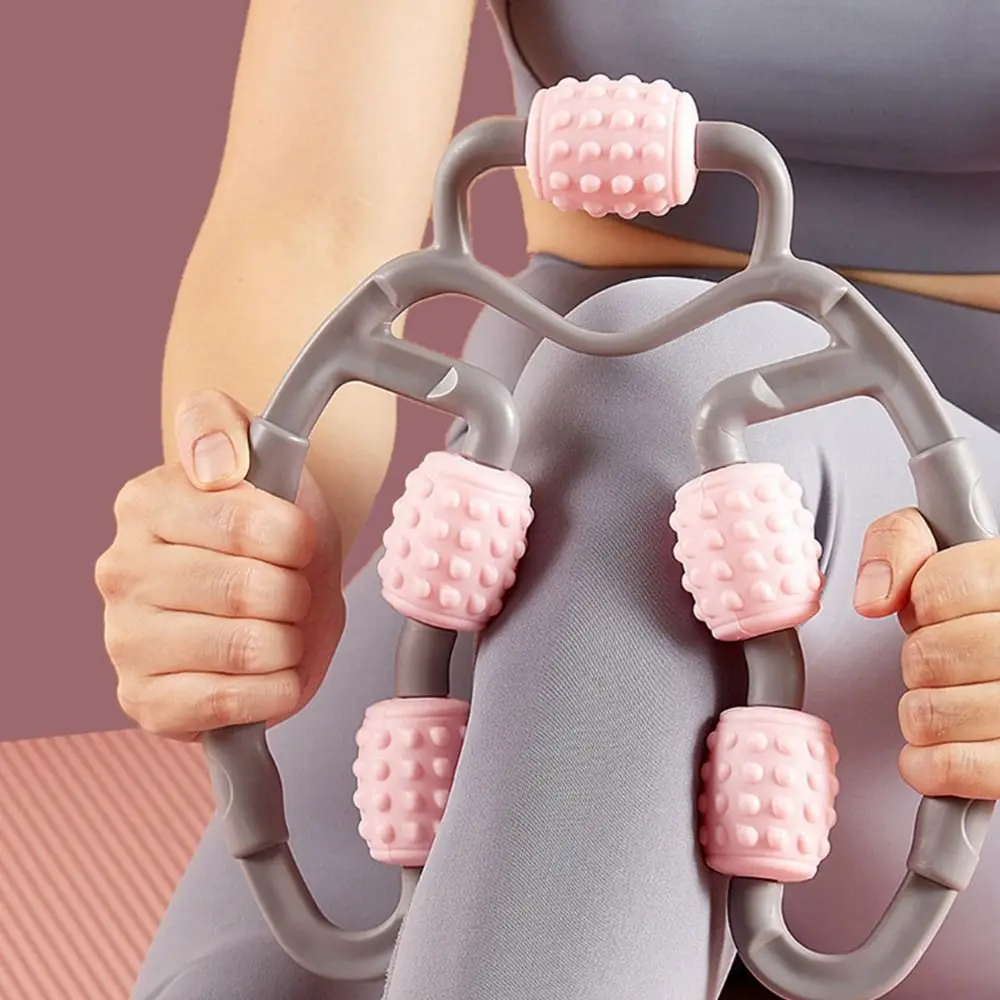 Five Wheel Massager Ring Leg Clip Anti Cellulite Body Massager Yoga Massage Roller Muscle Relaxation U-shaped Annular Leg Clamp