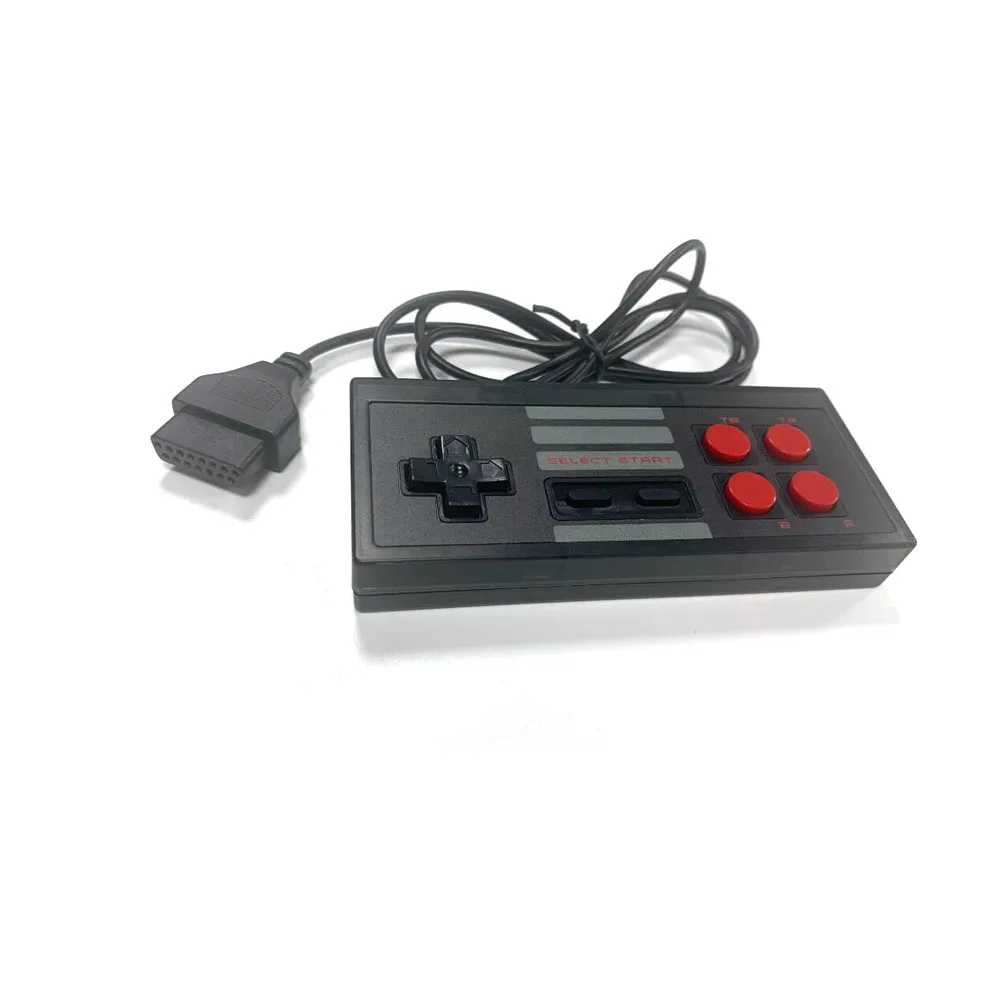 Gaming console gamepad 8bit style 15Pin 7PIN  Plug Cable Controller For NES for FC wird game controller transparent black