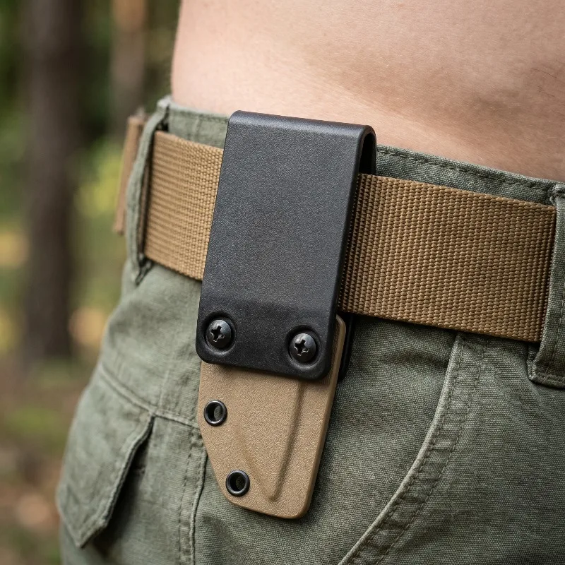 Multi-purpose KYDEX Sheath Fastener Clamp 1/2 Set Waist Back Belt Clip With Fixing Screws For Outdoor Holster DIY Parts