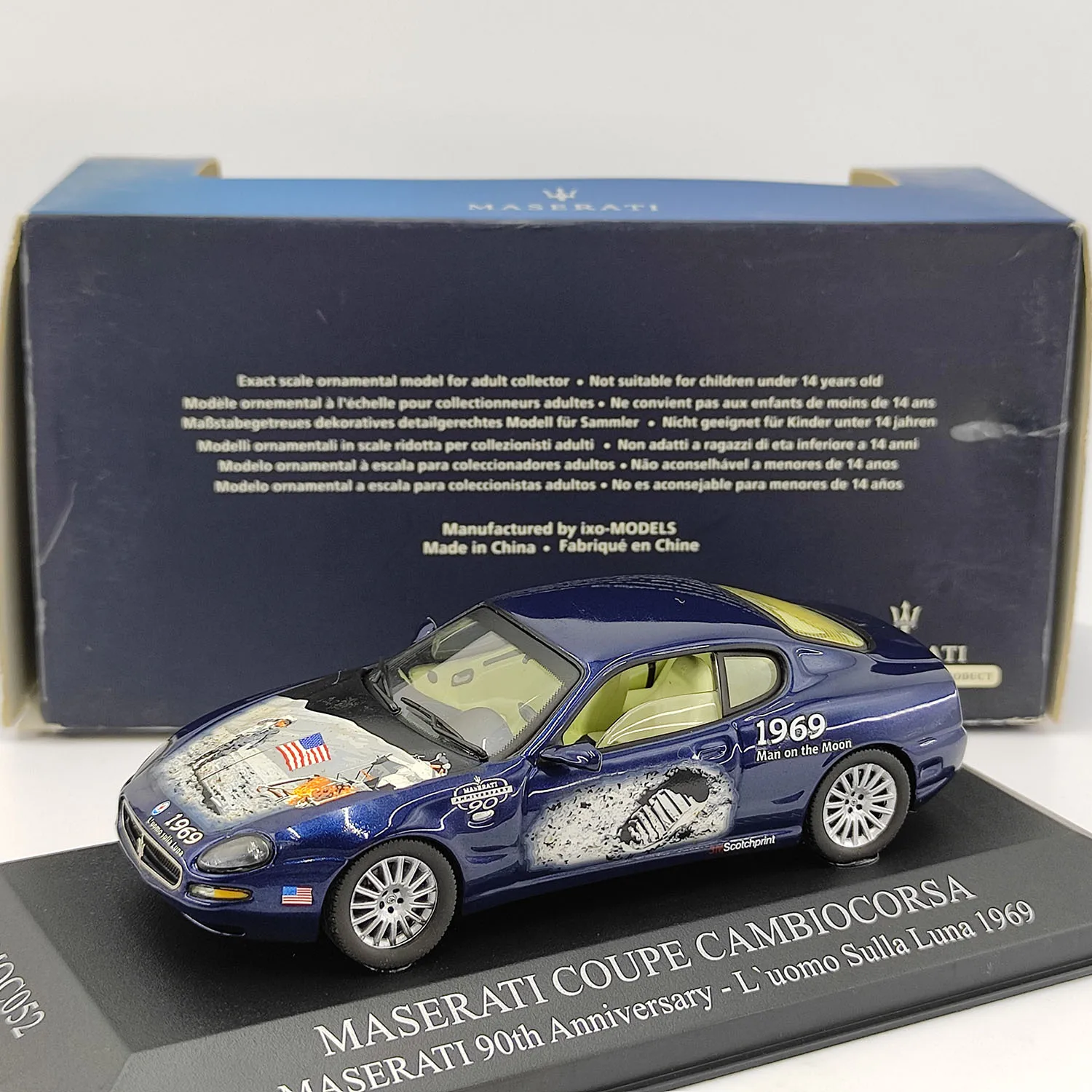 

Литой под давлением масштаб 1:43, MASERATI Racing 1969, модель автомобиля из сплава, Коллекционная игрушка, подарок, сувенир, украшение для дисплея