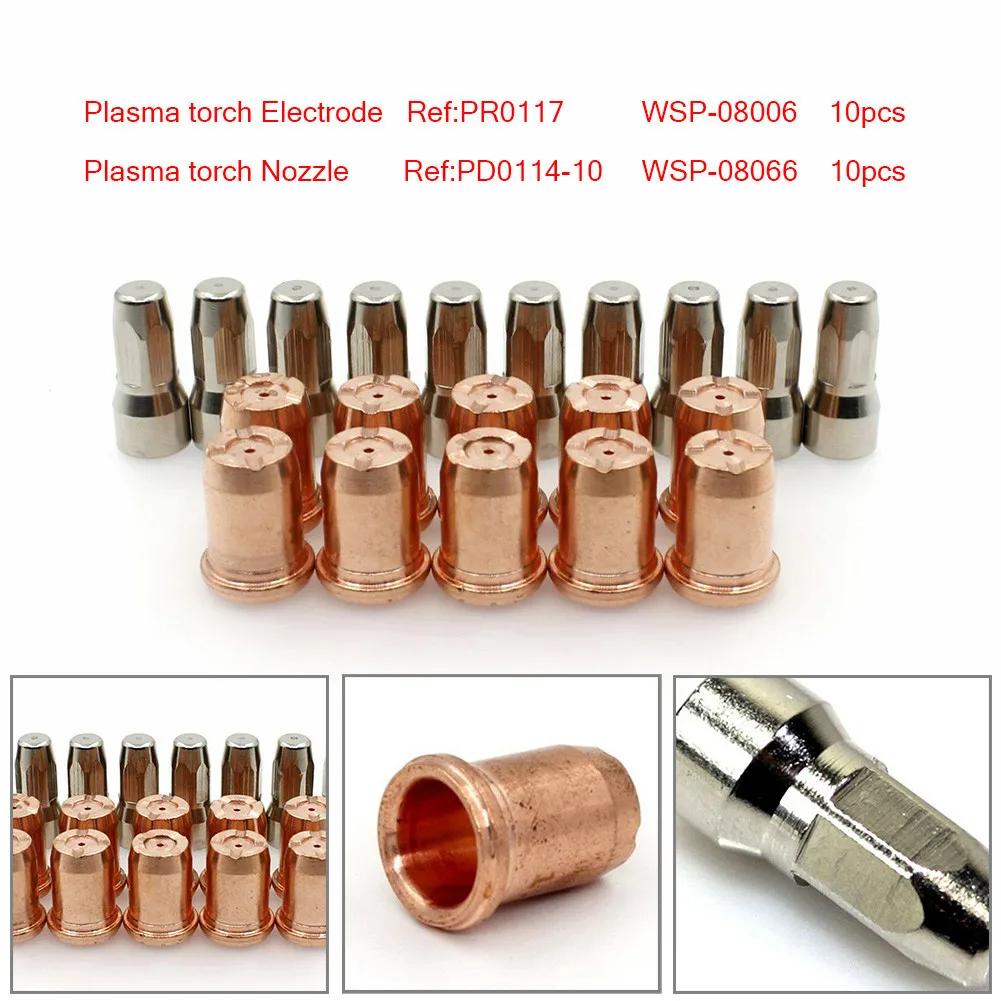 Long Lasting Performance 20pcs PR0117 Plasma Electrode PD011410 Tips 1 0mm for Trafimet S75 Cuting Torch Trusted Supplier