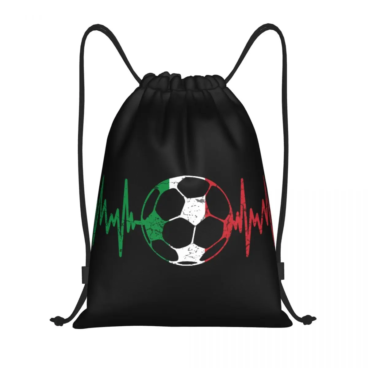 Custom Italy Soccer Drawstring Bag Men Women Lightweight Sports Gym Storage Backpack