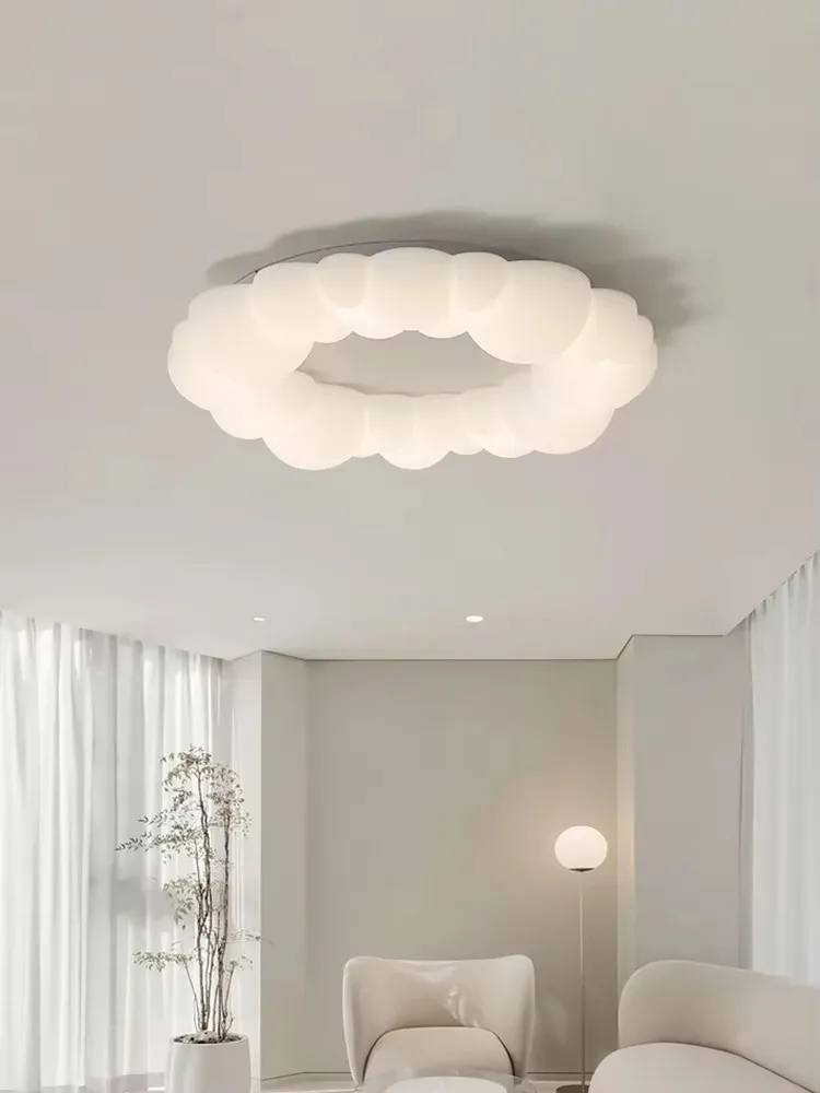 الشمال سحابة قلادة مصباح الحديثة كريم فقاعة مصباح لتهيئة الجو لمطعم غرفة نوم رئيسية الديكور 2026