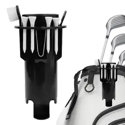 Portable Golf Ball Tees Holder Cup Golf Pro Clip Caddy Storage Box Holds 3 Balls And 4 Tees With Nylon Brush Good Elasticity And
