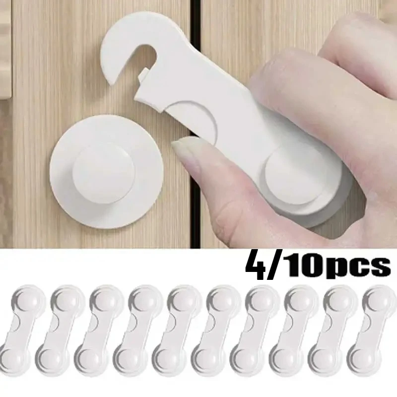 4/10pcs Baby Safety Locks Cabinet Locks Room Locks Drawer Locks Anti-Pinch Folio Locks Safety Protection Products