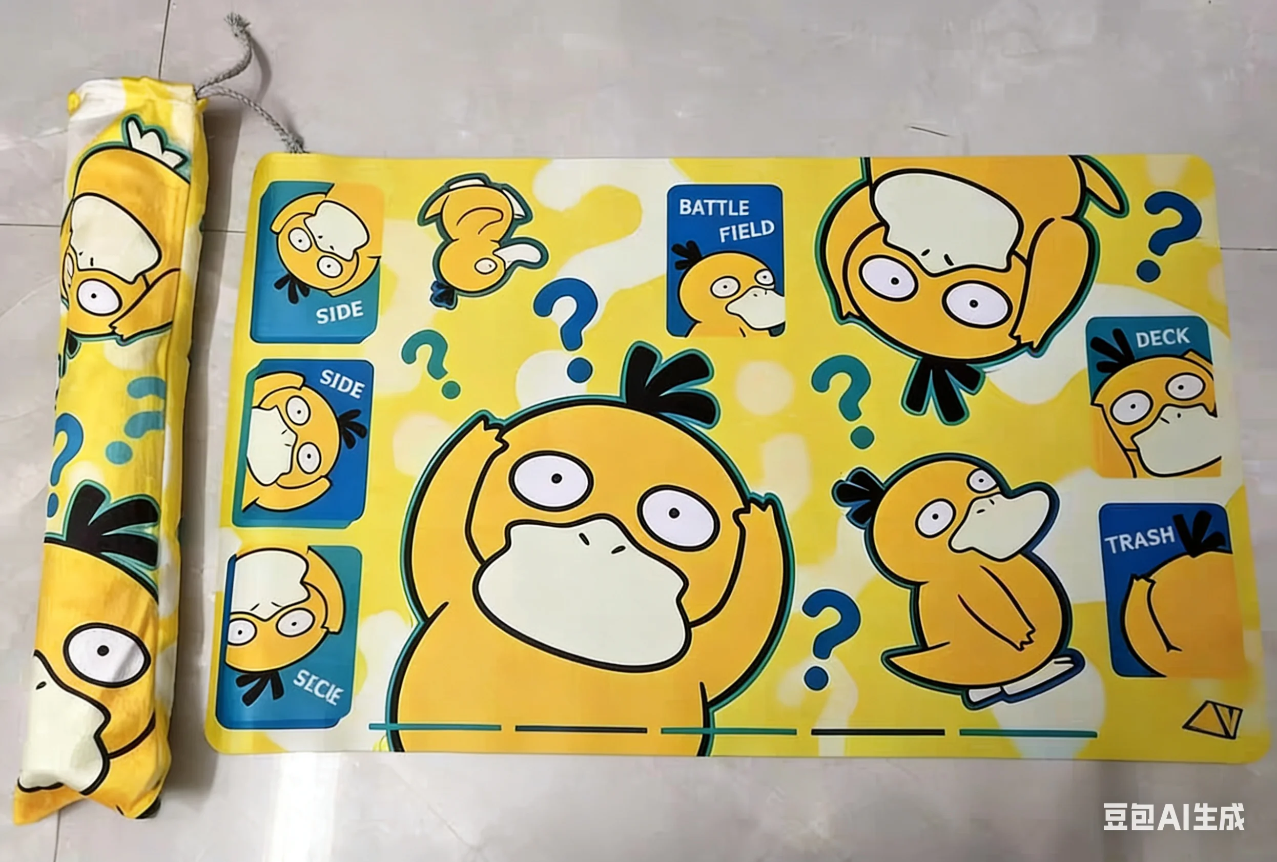 Anime Pokemon Psyduck Figure Play Mat Games Pokémon PTCG Trading Card Game Mat Rubber Mouse Pad