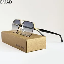 2025 Vacation Sunglasses For Men Semi-Rimless Sunglasses Vintage Glasses Trending Oculos Gafas De Sol Dropshipping Trendy Lentes