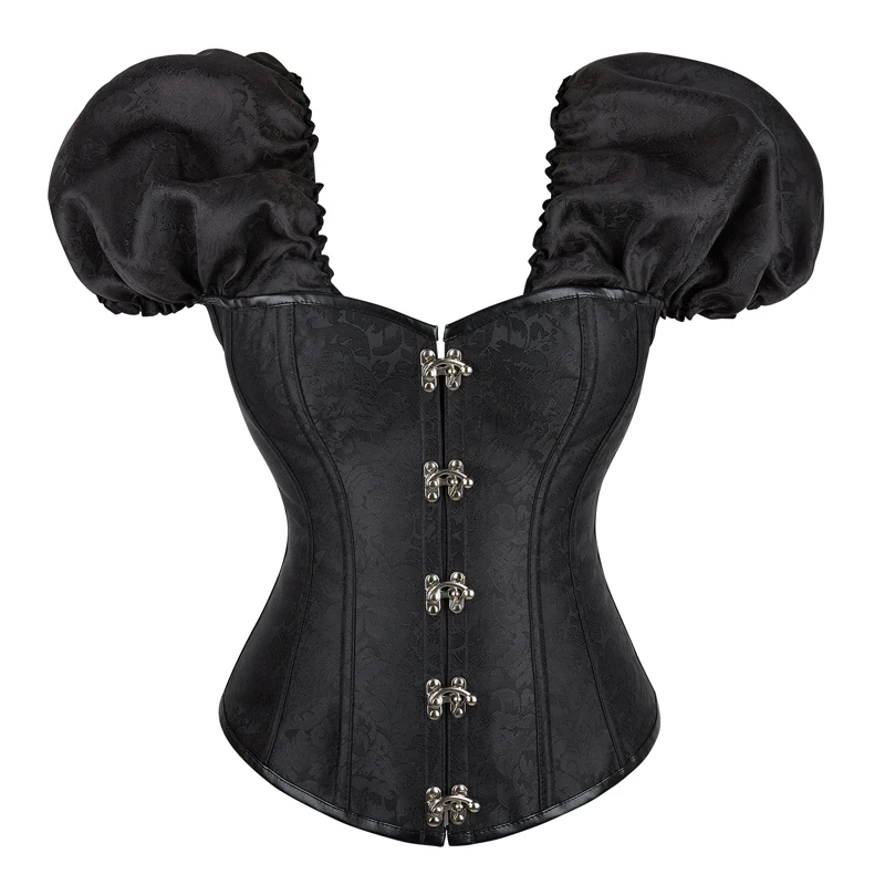 

2024 New Sexy Overbust Corset Tops Black Lace Up Steampunk Gothic Corsets and Bustiers Body Shaper Lingerie Corselet Feminino