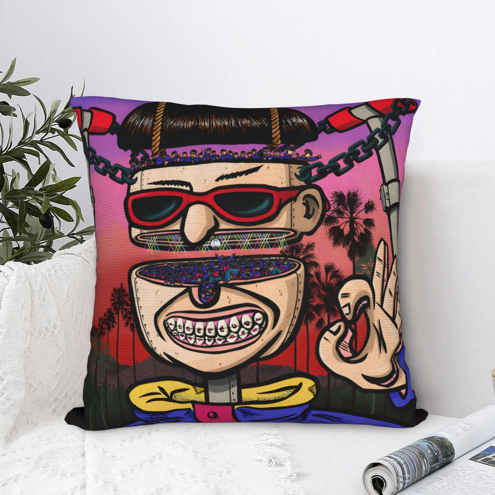 Oliver tree Pillow Cover  Comfy Cushion Cover Cute Funny Pillow Case For Sofa Couch Bed Living Room