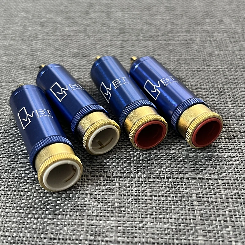 8Pcs WBT-0110Cu Nextgen RCA Hifi plug Hi-end Gold Plated Frequency Cable Cord Connector For Digital Audio Video Signal Cable DIY