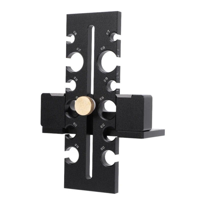 Dowel Maker Jig Kit Wood 12 Holes Adjustable Cutter Plate Aluminum Alloy Electric Drill Milling Round Rod Auxiliary Tool
