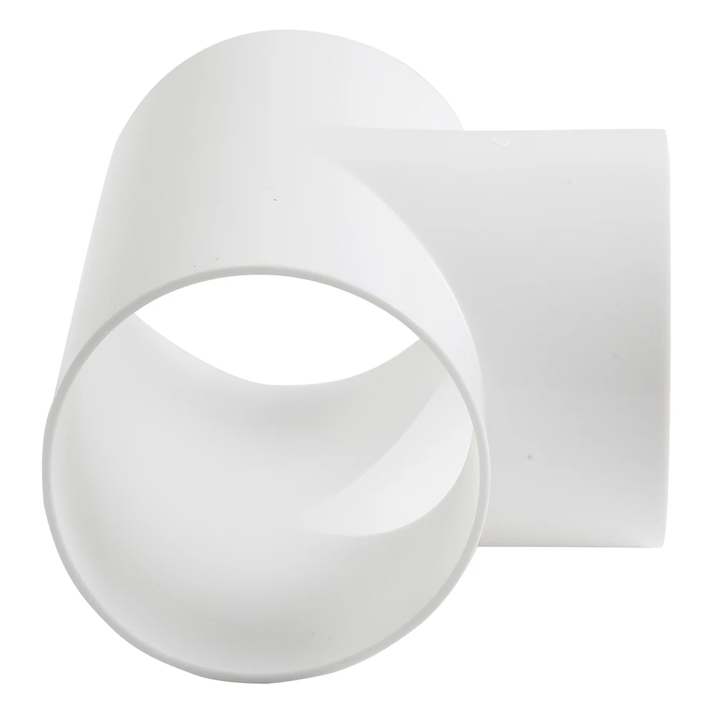 4in ABS مجاري الفاصل موصل T/Y الشكل لمروحة النازع وأنابيب التهوية مانعة للتسرب لتوزيع تدفق الهواء الآمن #4