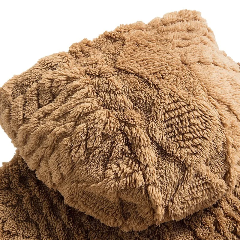 سترة جديدة لخريف وشتاء 2025 بغطاء للرأس من الصوف بسحاب للرجال، معطف سميك