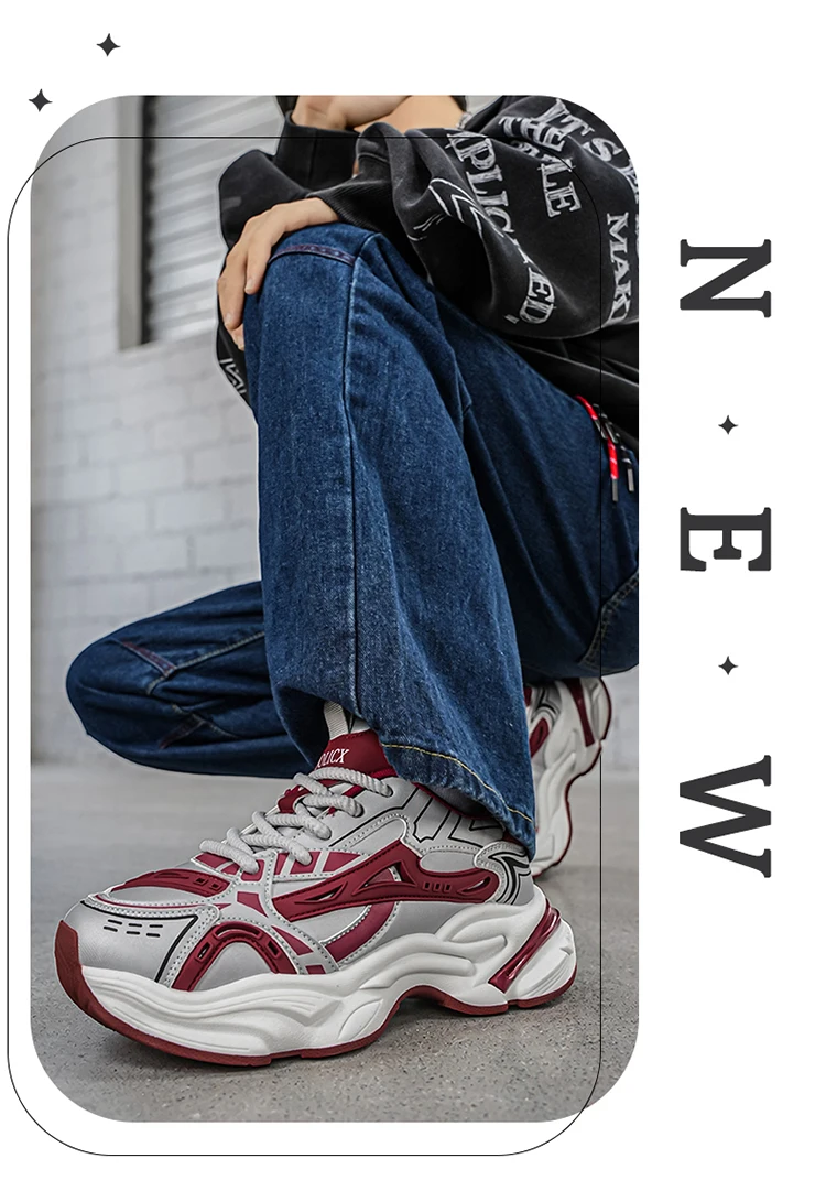 Herbst Neue Herren Freizeitschuhe Atmungsaktiv Komfortabel Erhöht Langlebig für den täglichen Arbeitsweg Streetstyle – Detail 1